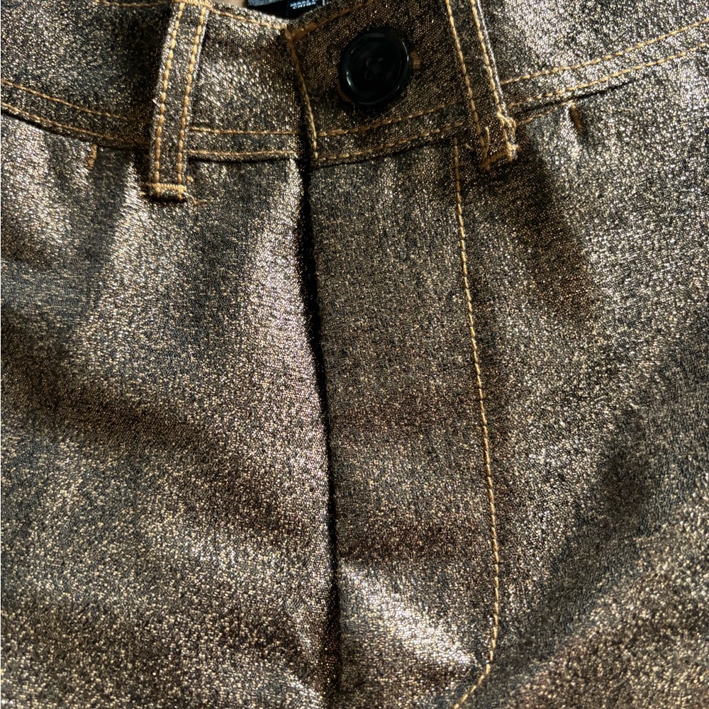 Madewell Metallic Bronze Cropped Pants - Picture 5 of 8